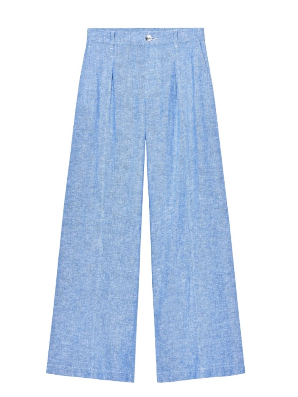 Zara Sky Blue Wide-Leg Trousers